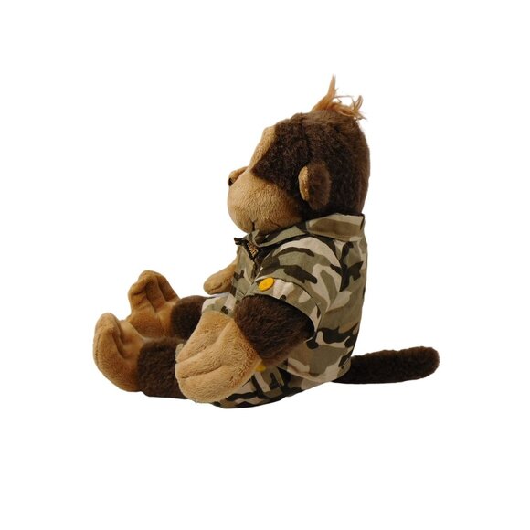Nanco Animaland Monkey 15" Plush W/Camo Clothes 2007 - Picture 5 of 8